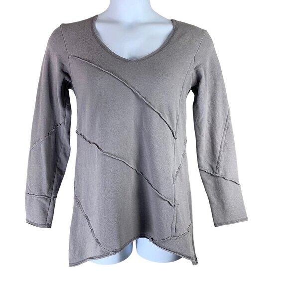 Mod O Doc Sz Small Top Light Purple Gray Long Sleeved Sweatshirt Pullover Shirt - Picture 1 of 3